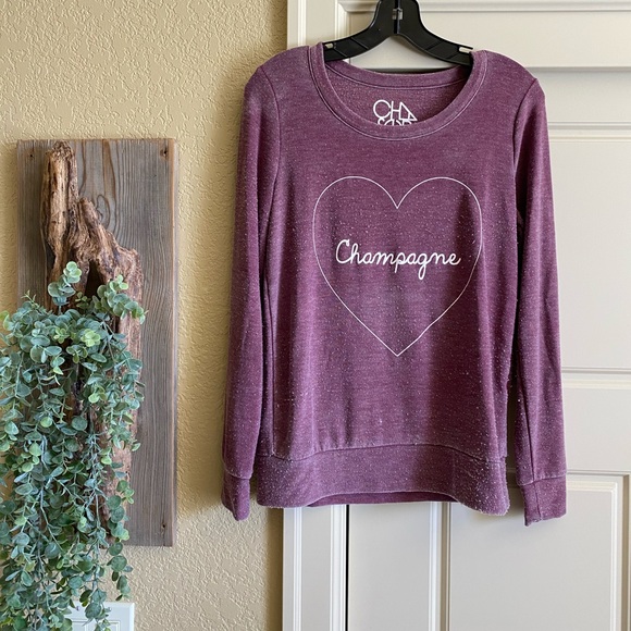 Chaser Champagne Heart Sweatshirt - Picture 1 of 5